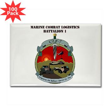 CLB7 - M01 - 01 - Combat Logistics Battalion 7 with Text Rectangle Magnet (100 pack)