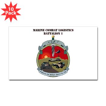 CLB7 - M01 - 01 - Combat Logistics Battalion 7 with Text Sticker (Rectangle 10 pk) - Click Image to Close