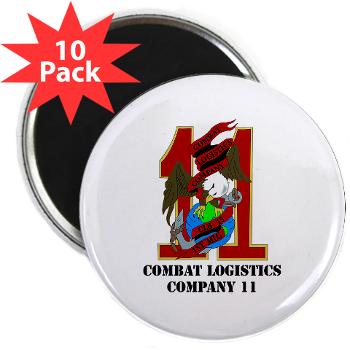 CLC11 - M01 - 01 - Combat Logistics Company 11 with Text 2.25" Magnet (10 pack) - Click Image to Close