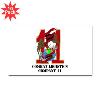 CLC11 - M01 - 01 - Combat Logistics Company 11 with Text Sticker (Rectangle 10 pk)