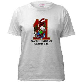 CLC11 - A01 - 04 - Combat Logistics Company 11 with Text Women's T-Shirt