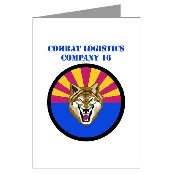 CLC16 - M01 - 02 - Combat Logistics Company 16 with Text - Greeting Cards (Pk of 10)