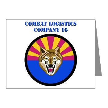CLC16 - M01 - 02 - Combat Logistics Company 16 with Text - Note Cards (Pk of 20) - Click Image to Close
