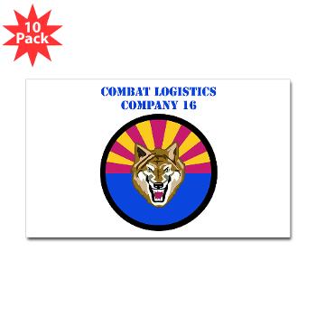 CLC16 - M01 - 01 - Combat Logistics Company 16 with Text - Sticker (Rectangle 10 pk)