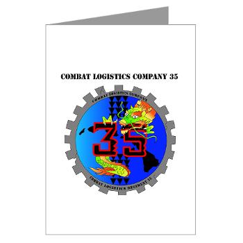 CLC35 - M01 - 02 - Combat Logistics Company 35 with Text - Greeting Cards (Pk of 10) - Click Image to Close
