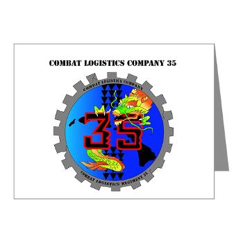 CLC35 - M01 - 02 - Combat Logistics Company 35 with Text - Note Cards (Pk of 20)