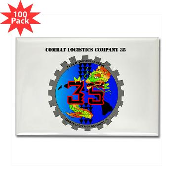 CLC35 - M01 - 01 - Combat Logistics Company 35 with Text - Rectangle Magnet (100 pack)