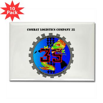 CLC35 - M01 - 01 - Combat Logistics Company 35 with Text - Rectangle Magnet (10 pack)