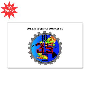 CLC35 - M01 - 01 - Combat Logistics Company 35 with Text - Sticker (Rectangle 10 pk)