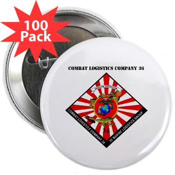 CLC36 - M01 - 01 - Combat Logistics Company 36 with Text 2.25" Button (100 pack) - Click Image to Close