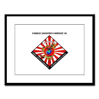 CLC36 - M01 - 02 - Combat Logistics Company 36 with Text Large Framed Print - Click Image to Close