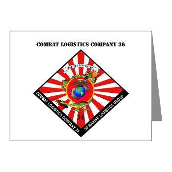 CLC36 - M01 - 02 - Combat Logistics Company 36 with Text Note Cards (Pk of 20)