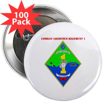 CLR1 - M01 - 01 - Combat Logistics Regiment 1 with text - 2.25" Button (100 pack)