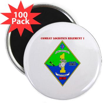 CLR1 - M01 - 01 - Combat Logistics Regiment 1 with text - 2.25" Magnet (100 pack)
