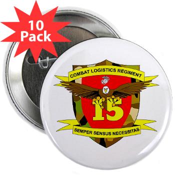 CLR15 - M01 - 01 - Combat Logistics Regiment 15 - 2.25" Button (10 pack) - Click Image to Close