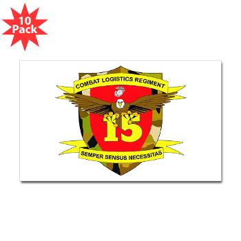 CLR15 - M01 - 01 - Combat Logistics Regiment 15 - Sticker (Rectangle 10 pk) - Click Image to Close
