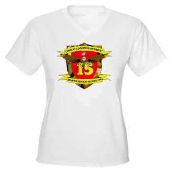 CLR15 - A01 - 04 - Combat Logistics Regiment 15 - Women's V-Neck T-Shirt
