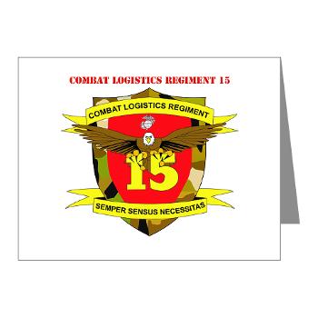 CLR15 - M01 - 02 - Combat Logistics Regiment 15 with Text - Note Cards (Pk of 20)