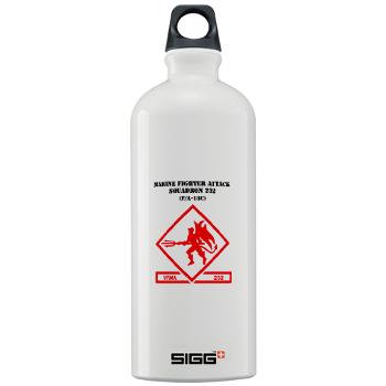 MFAS232 - M01 - 03 - Marine F/A Squadron 232(F/A-18C) with Text Sigg Water Bottle 1.0L