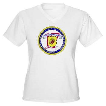 CLR17 - A01 - 04 - Combat Logistics Regiment 17 - Women's V-Neck T-Shirt - Click Image to Close