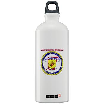 CLR17 - M01 - 03 - Combat Logistics Regiment 17 with text - Sigg Water Bottle 1.0L - Click Image to Close