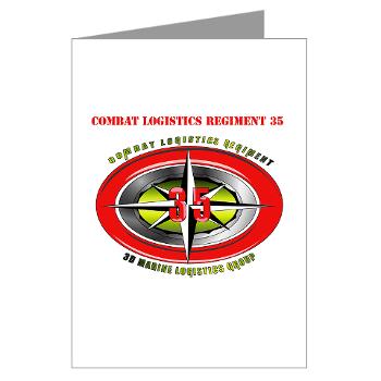 CLR35 - M01 - 02 - Combat Logistics Regiment 35 with Text Greeting Cards (Pk of 20) - Click Image to Close