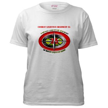CLR35 - A01 - 04 - Combat Logistics Regiment 35 with Text Women's T-Shirt