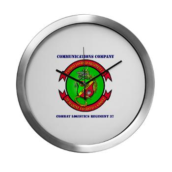 CLR37CC - A01 - 01 - Communications Company with Text - Modern Wall Clock