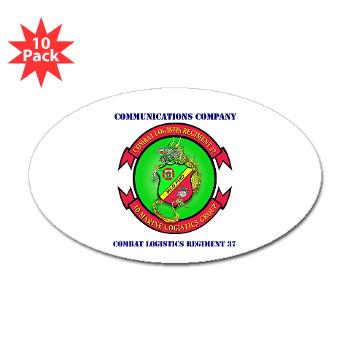 CLR37CC - A01 - 01 - Communications Company with Text - Sticker (Oval 10 pk)