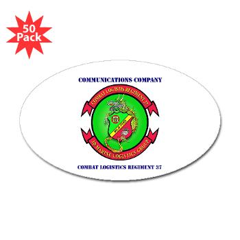 CLR37CC - A01 - 01 - Communications Company with Text - Sticker (Oval 50 pk)