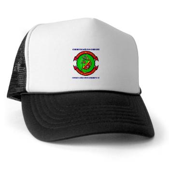 CLR37CC - A01 - 01 - Communications Company with Text - Trucker Hat