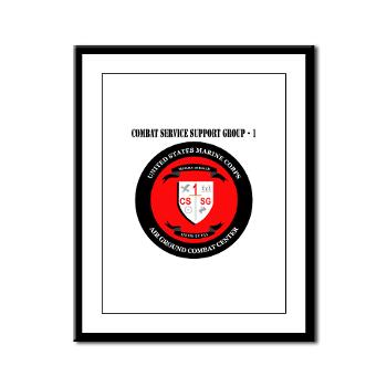 CSSG1 - M01 - 02 - Combat Service Support Group - 1 with Text - Framed Panel Print