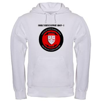 CSSG1 - A01 - 03 - Combat Service Support Group - 1 with Text - Hooded Sweatshirt