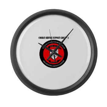 CSSG1 - M01 - 03 - Combat Service Support Group - 1 with Text - Large Wall Clock