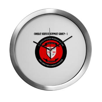 CSSG1 - M01 - 03 - Combat Service Support Group - 1 with Text - Modern Wall Clock - Click Image to Close