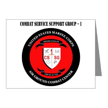 CSSG1 - M01 - 02 - Combat Service Support Group - 1 with Text - Note Cards (Pk of 20)