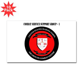 CSSG1 - M01 - 01 - Combat Service Support Group - 1 with Text - Sticker (Rectangle 10 pk)