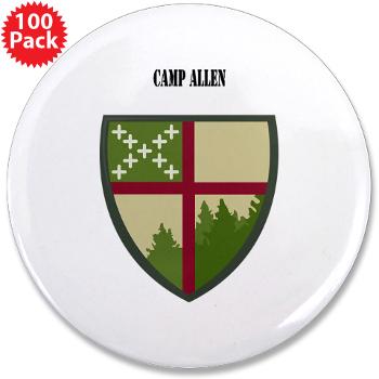 CampAllen - M01 - 01 - Camp Allen with Text - 3.5" Button (100 pack)