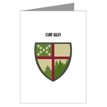 CampAllen - M01 - 02 - Camp Allen with Text - Greeting Cards (Pk of 20) - Click Image to Close