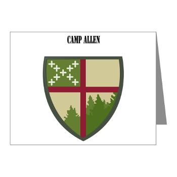 CampAllen - M01 - 02 - Camp Allen with Text - Note Cards (Pk of 20) - Click Image to Close