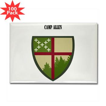 CampAllen - M01 - 01 - Camp Allen with Text - Rectangle Magnet (100 pack)