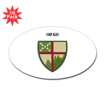 CampAllen - M01 - 01 - Camp Allen with Text - Sticker (Oval 10 pk) - Click Image to Close