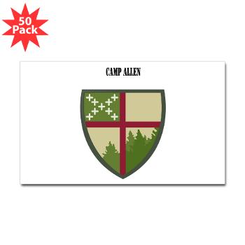 CampAllen - M01 - 01 - Camp Allen with Text - Sticker (Rectangle 50 pk) - Click Image to Close