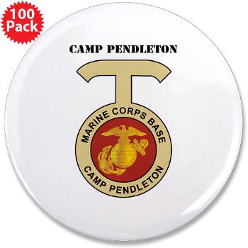 CP - M01 - 01 - Camp Pendleton with Text - 3.5" Button (100 pack)