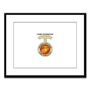 CP - M01 - 02 - Camp Pendleton with Text - Large Framed Print