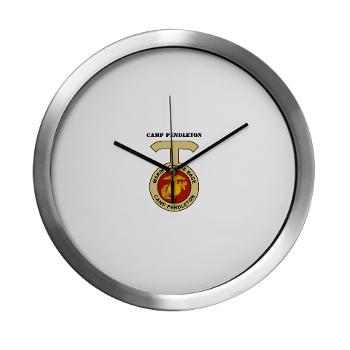 CP - M01 - 03 - Camp Pendleton with Text - Modern Wall Clock