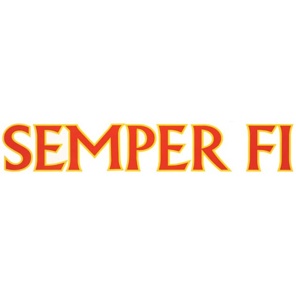 Marine Decal: Semper Fi 15 inch Large Vinyl Transfer  Quantity 5