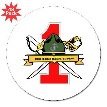FRTB - M01 - 01 - First Recruit Training Battalion - 3" Lapel Sticker (48 pk)