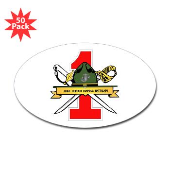 FRTB - M01 - 01 - First Recruit Training Battalion - Sticker (Oval 50 pk)