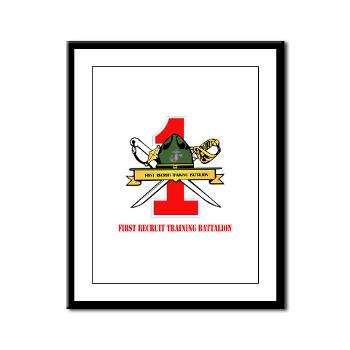 FRTB - M01 - 02 - First Recruit Training Battalion with Text - Framed Panel Print